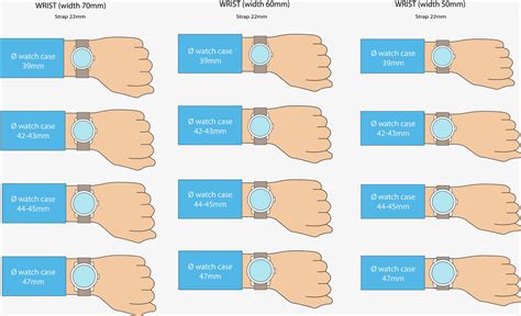 slender wrist watch size chart.